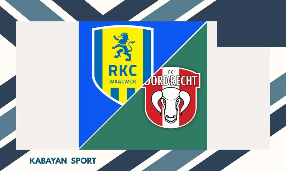 Pemain RKC Waalwijk dan Dordrecht bersiap menghadapi laga Keuken Kampioen Divisie