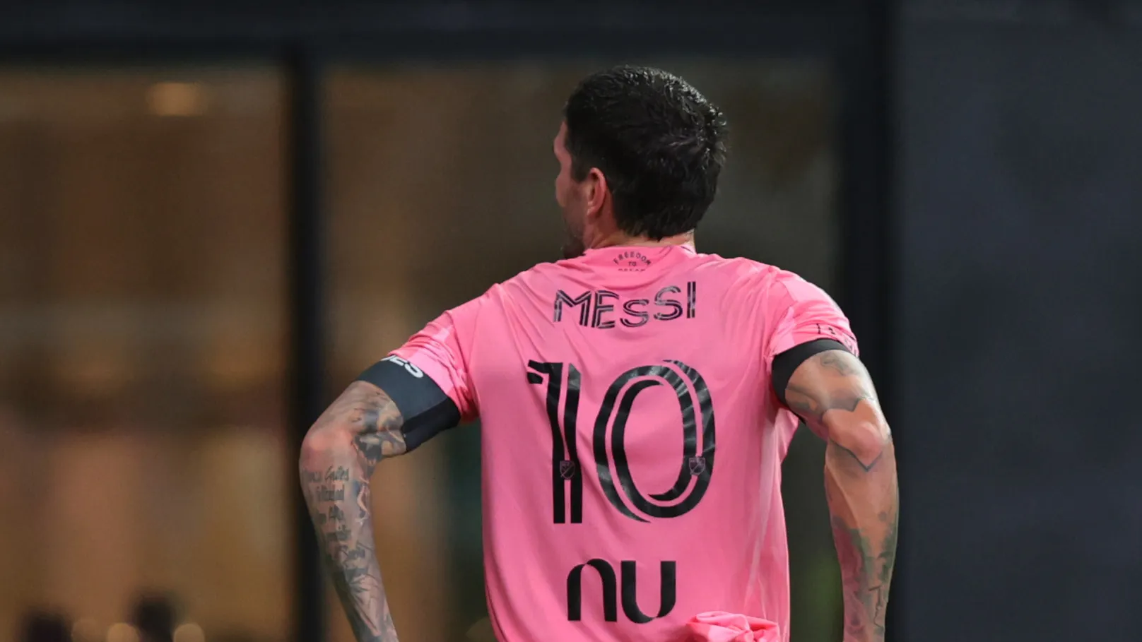 Rodrigo De Paul merayakan gol Inter Miami melawan Monterrey