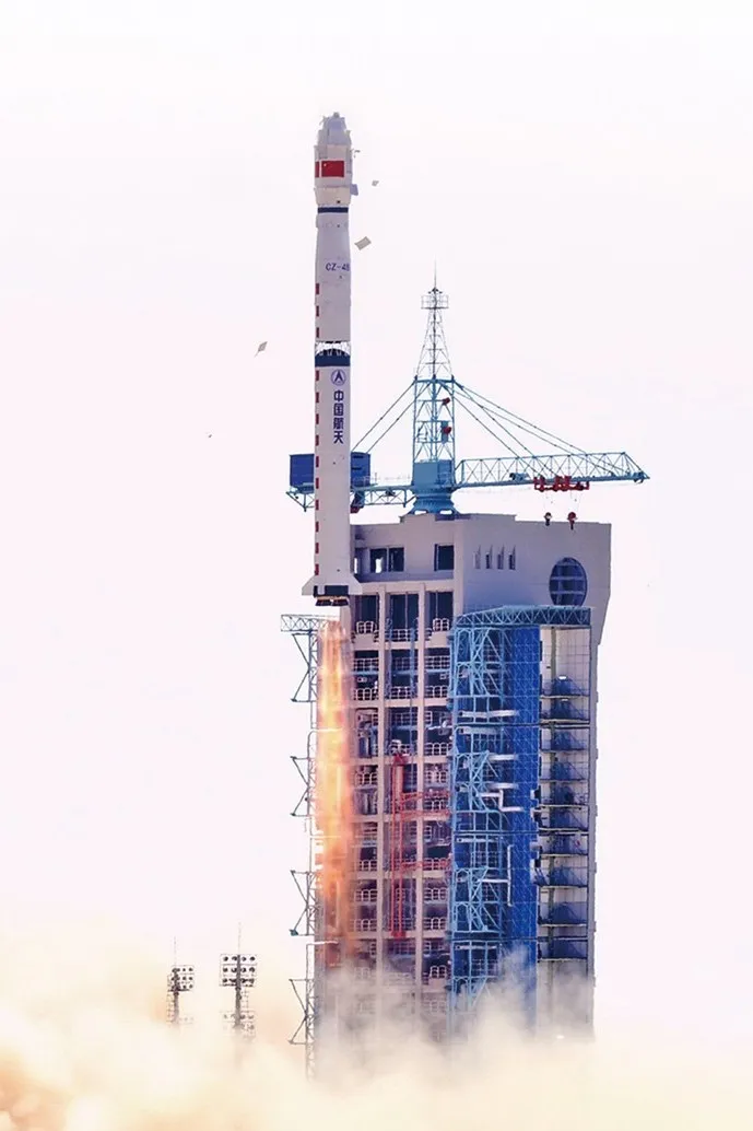 Render visual roket Long March 4B yang merupakan roket pembawa medium-lift buatan Shanghai Academy of Spaceflight Technology
