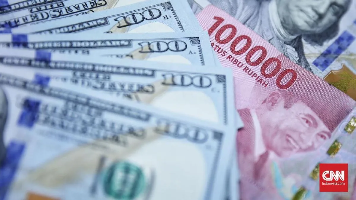 Grafik pergerakan nilai tukar rupiah terhadap dolar AS di pasar keuangan