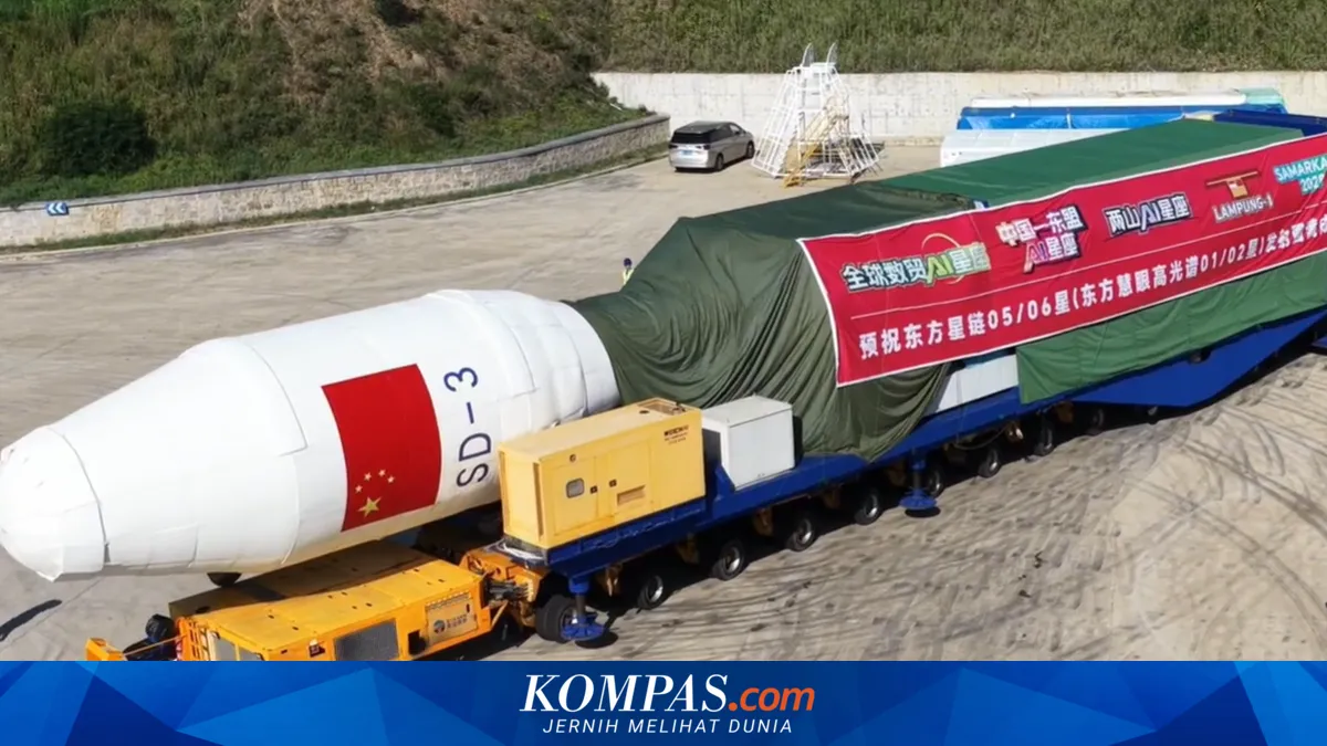 Ilustrasi peluncuran satelit Lampung-1 kerja sama dengan perusahaan China