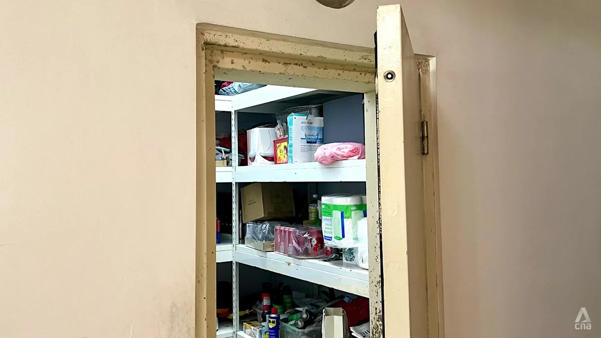 Pintu bomb shelter di dalam apartemen Singapura yang menjadi sorotan SCDF