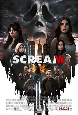 Poster dan adegan film Scream VI menampilkan teror Ghostface di New York City