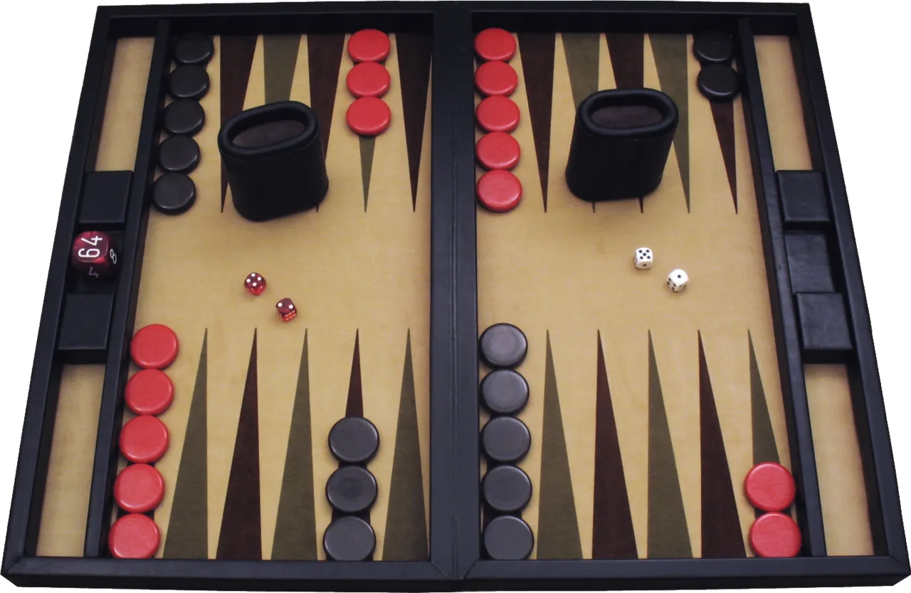 Backgammon adalah permainan papan dua pemain yang menggabungkan strategi dan keberuntungan dengan menggunakan dadu