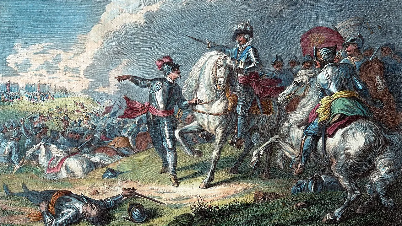 Ilustrasi sejarah pertempuran English Civil War di Inggris