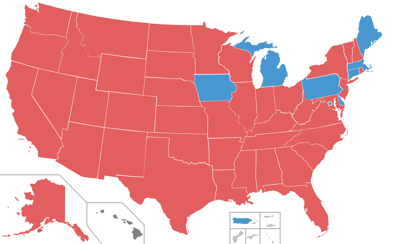 Ilustrasi kampanye politik pemilihan pendahuluan Partai Republik tahun 1980 di Amerika Serikat