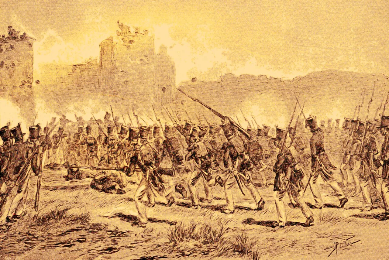 Ilustrasi perjuangan Pangeran Diponegoro dalam Perang Jawa melawan kolonial Belanda