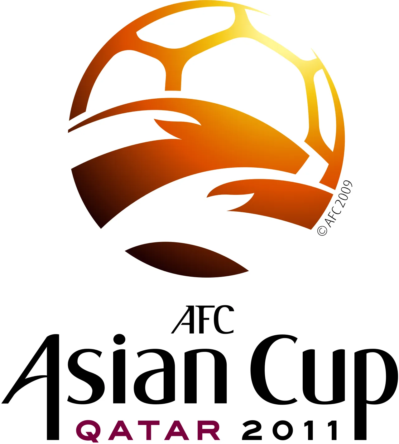 Logo dan suasana turnamen Piala Asia AFC 2011 di Qatar