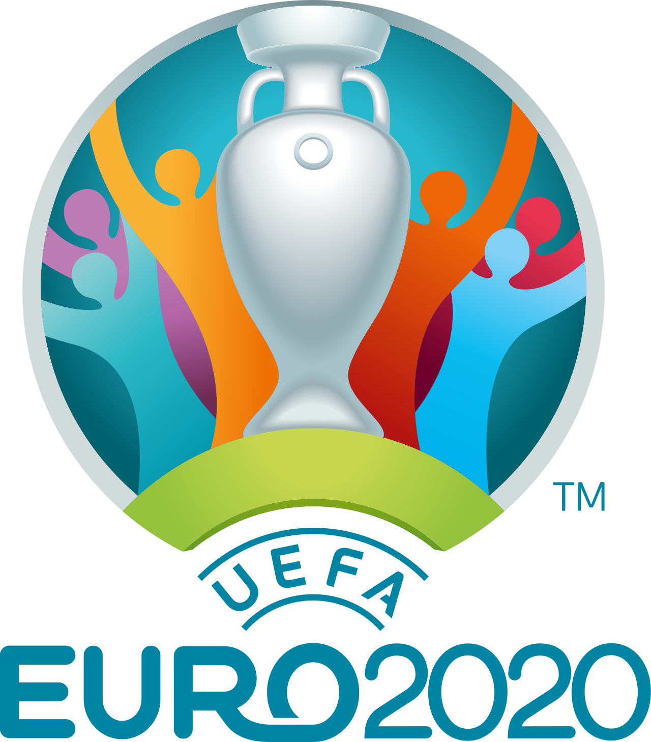 Trofi dan lambang resmi UEFA Euro 2020 yang memperingati 60 tahun kejuaraan sepak bola Eropa