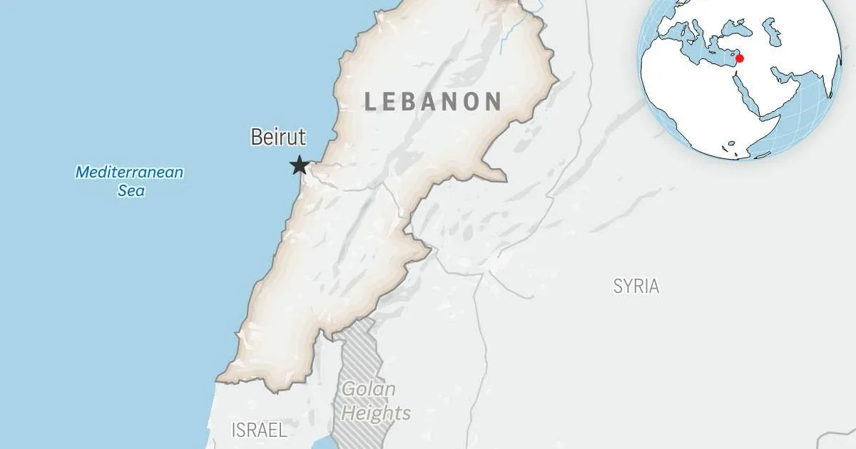 Ilustrasi wilayah Lebanon selatan pasca serangan udara militer Israel