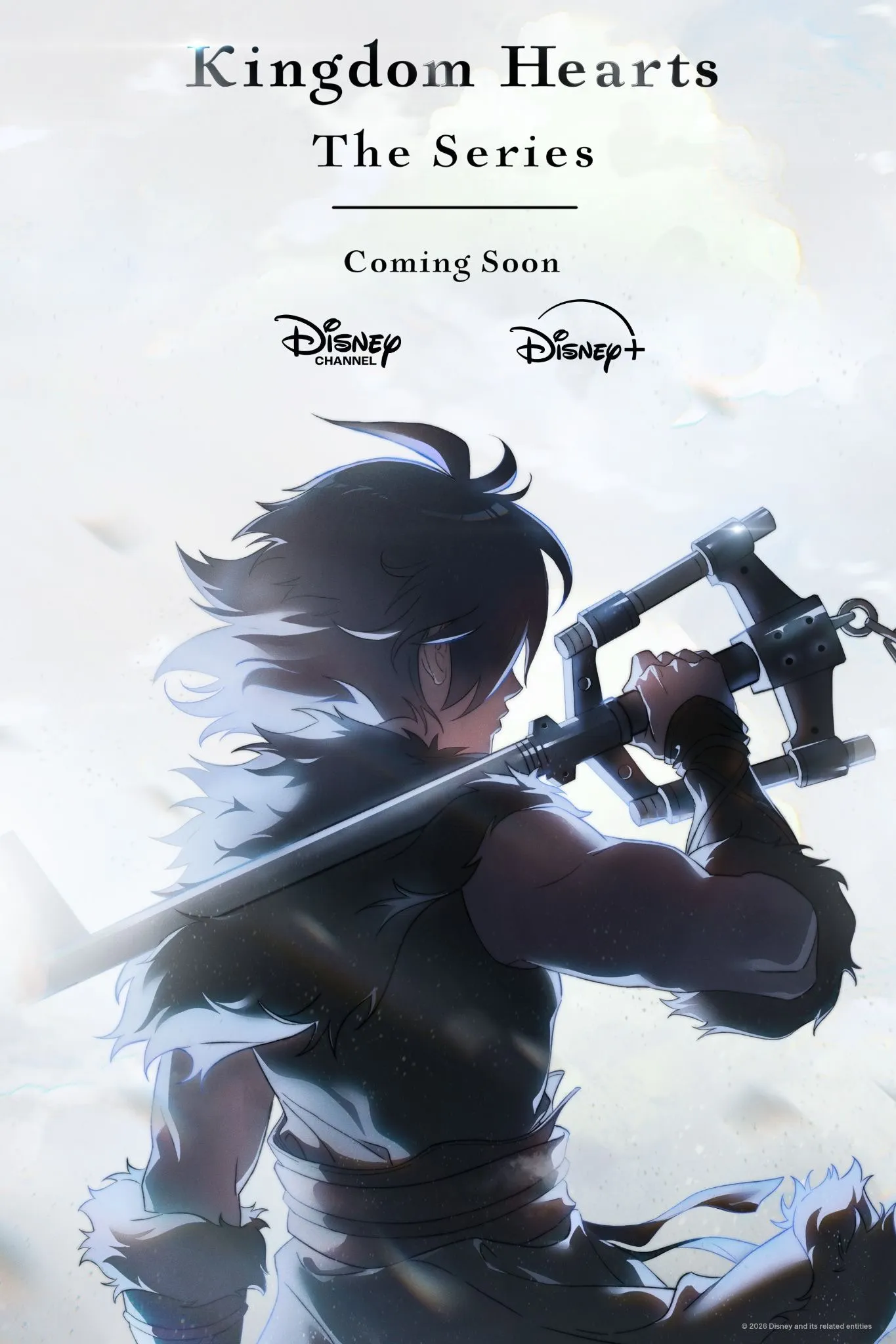 Ilustrasi poster serial anime Kingdom Hearts yang akan tayang di platform Disney Plus
