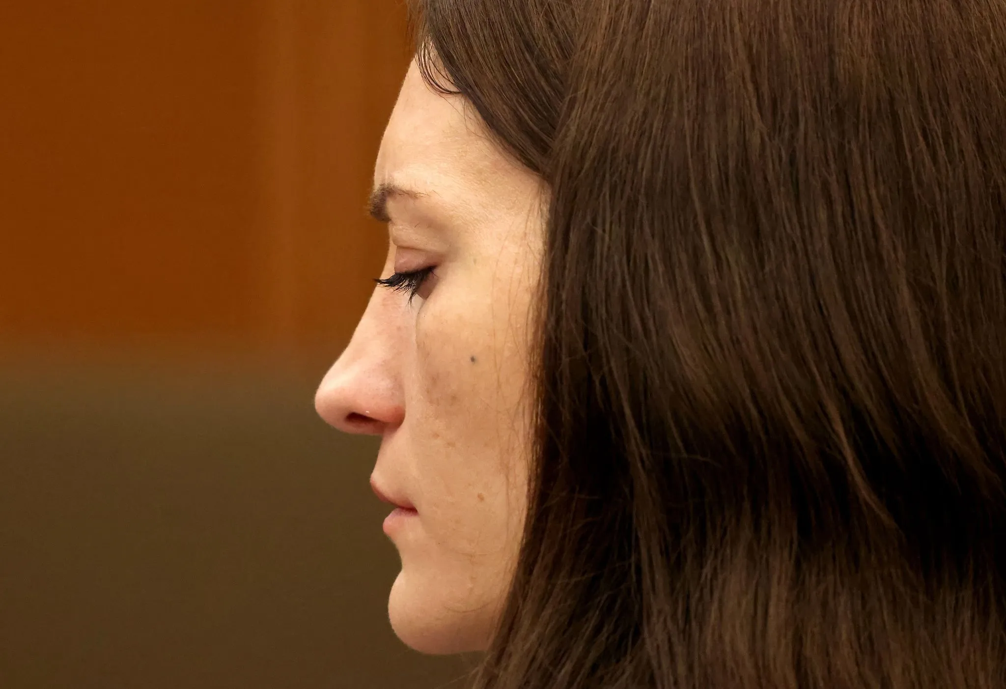 Suasana ruang sidang kasus pembunuhan anak yang melibatkan Lindsay Clancy