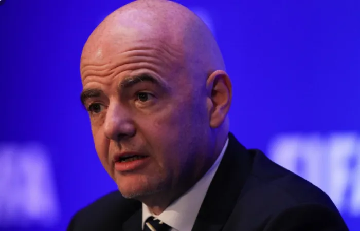Presiden FIFA Gianni Infantino saat menghadiri agenda resmi organisasi sepak bola dunia