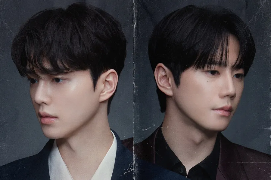Poster resmi drama tvN Four Hands Two Sonatas menampilkan Song Kang dan Lee Jun Young