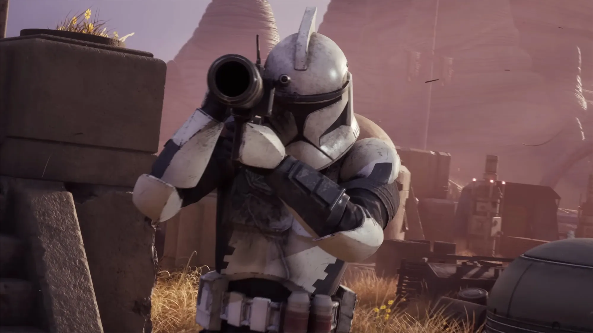 Ilustrasi game Star Wars Zero Company dengan latar era Clone Wars