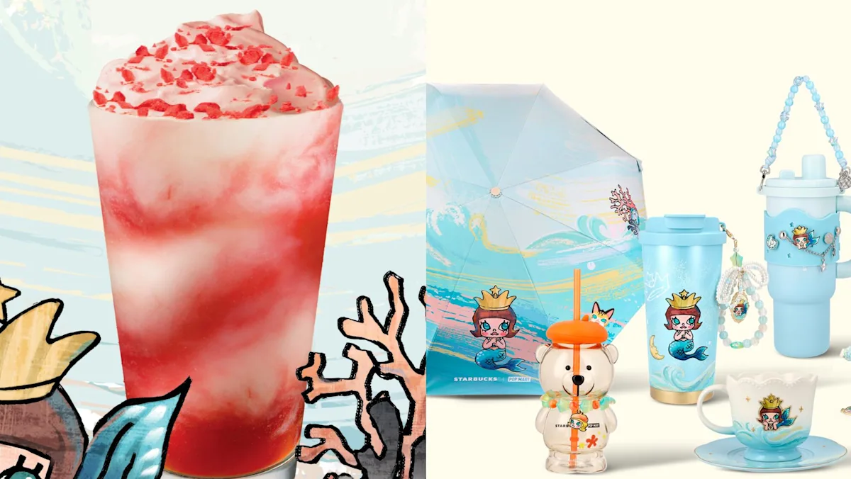 Minuman dan merchandise bertema Molly kolaborasi Starbucks dan Pop Mart