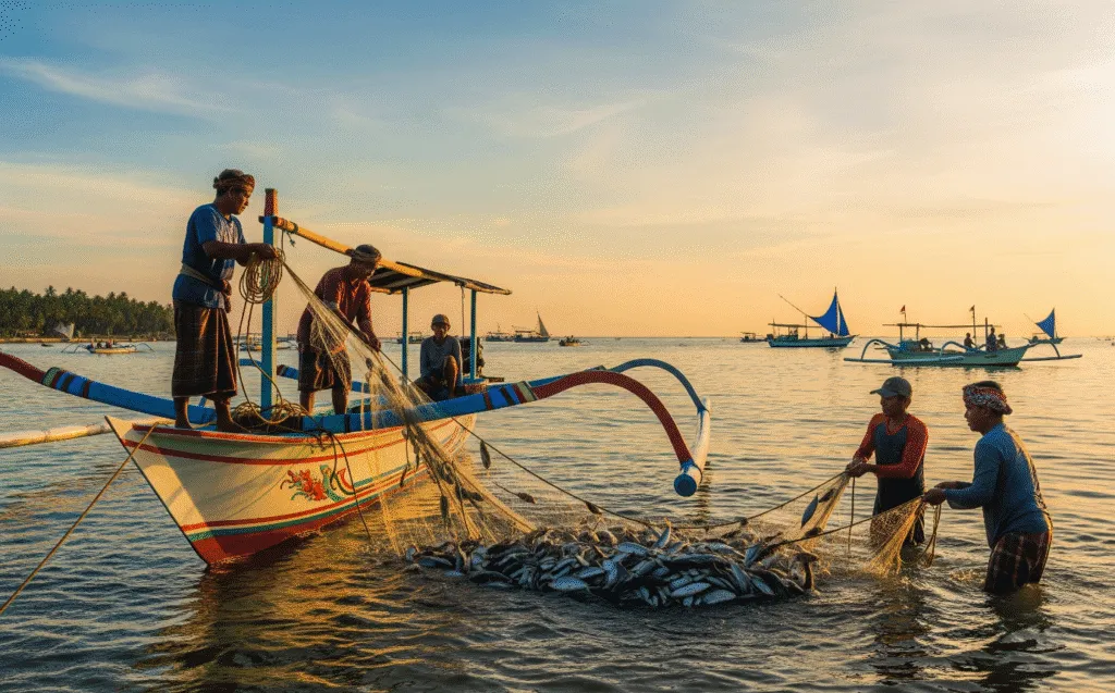 Aktivitas nelayan tradisional di perairan laut Indonesia yang menghadapi tantangan regulasi