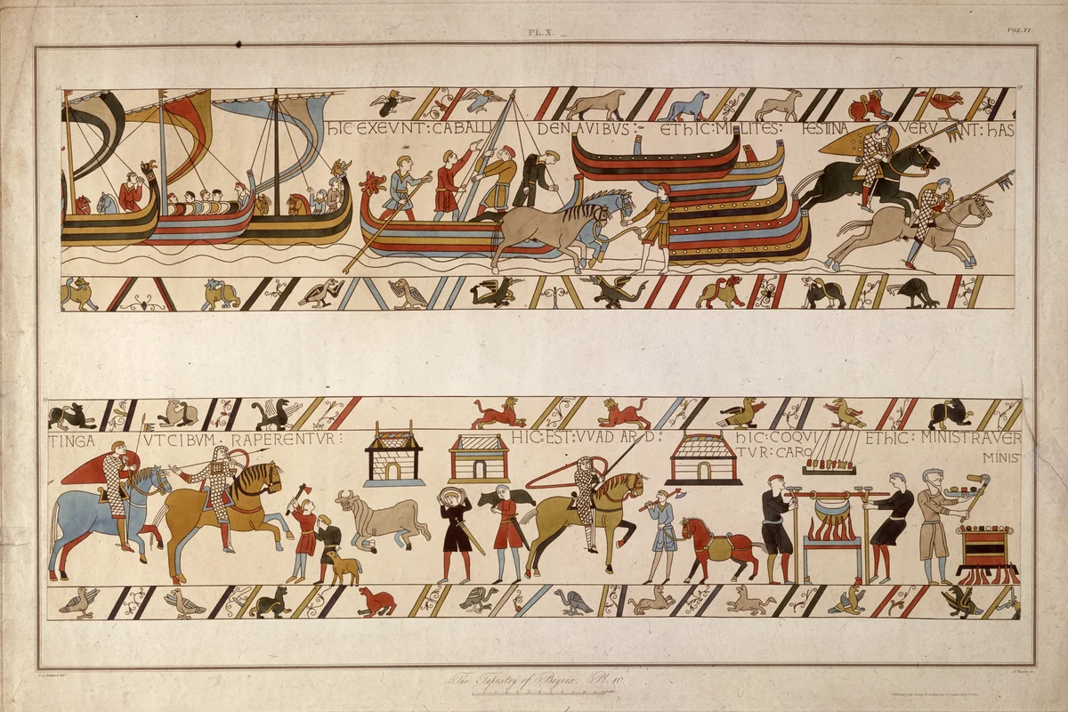 Ilustrasi manuskrip kuno Vatikan terkait sejarah Perang Penaklukan Norman dan Battle of Hastings