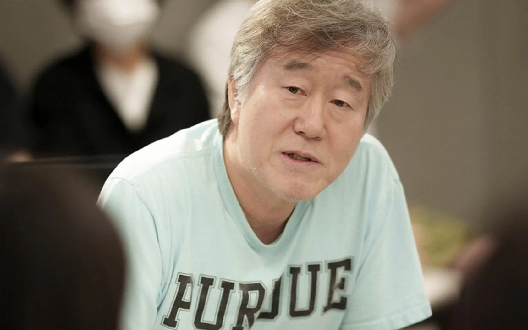 Sutradara Ahn Pan Seok dalam acara produksi drama Korea