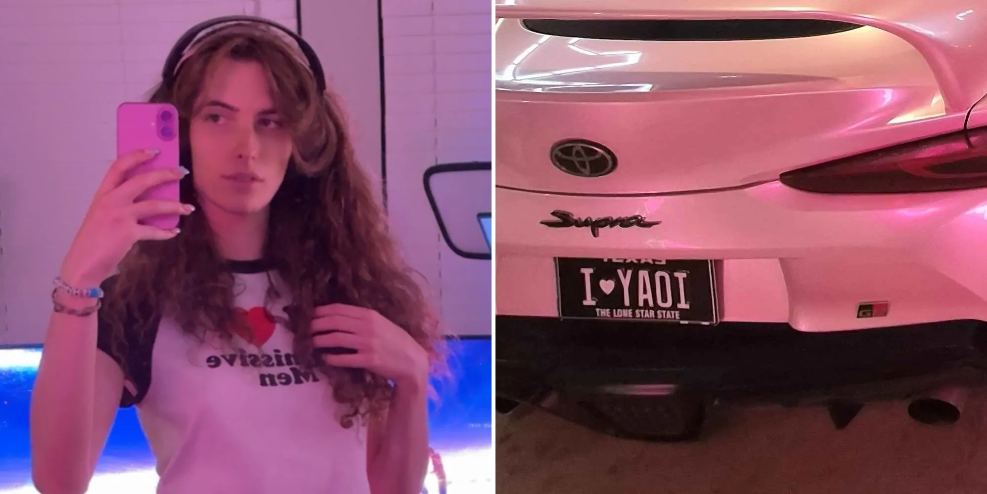 Content creator Texas menunjukkan surat pemberitahuan dari DMV terkait pencabutan plat nomor kustom