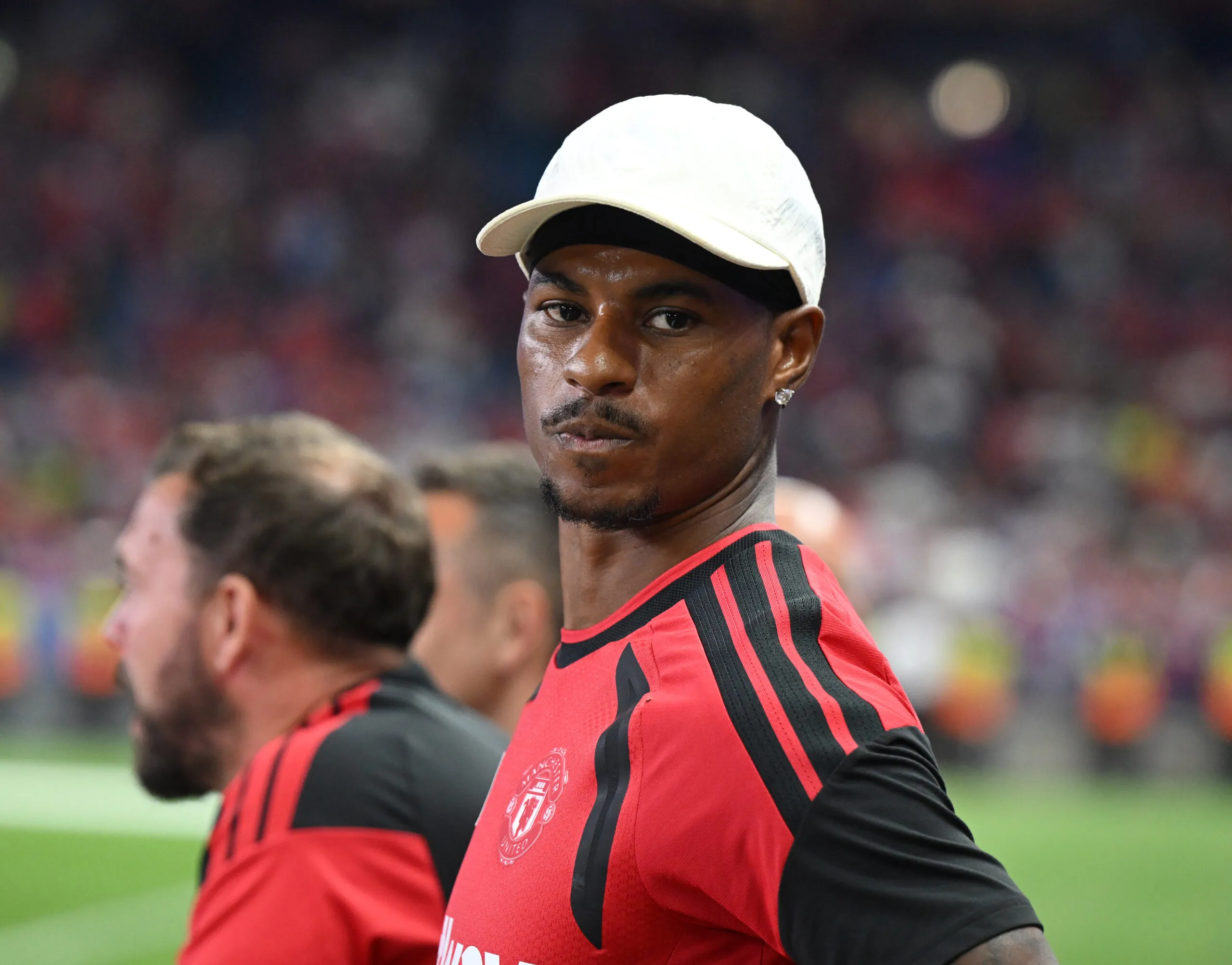 Ilustrasi penyerang Manchester United Marcus Rashford dalam bursa transfer Premier League