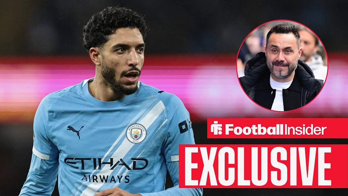 Penyerang Manchester City Omar Marmoush dalam sesi latihan