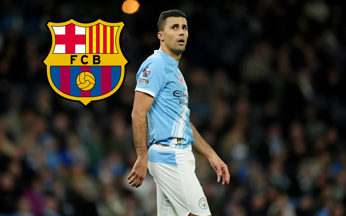 Pemain Manchester City Rodri dalam sesi latihan