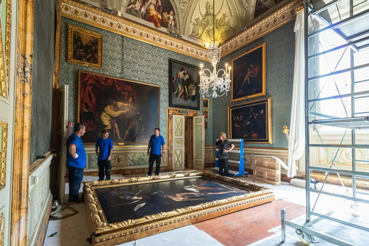Tampak depan Uffizi Galleries di Florence sebagai lokasi renovasi besar museum seni