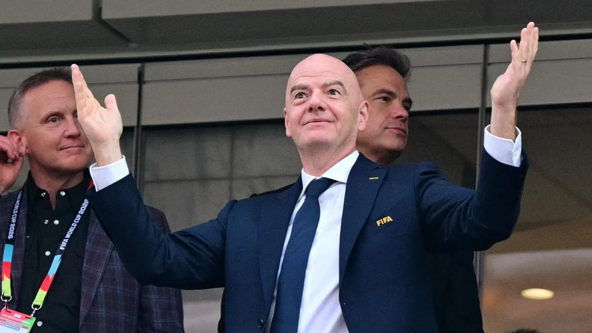 Presiden FIFA Gianni Infantino dalam konferensi pers