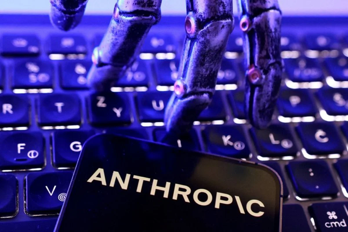 Ilustrasi kantor dan logo Anthropic dalam persiapan penawaran umum perdana IPO