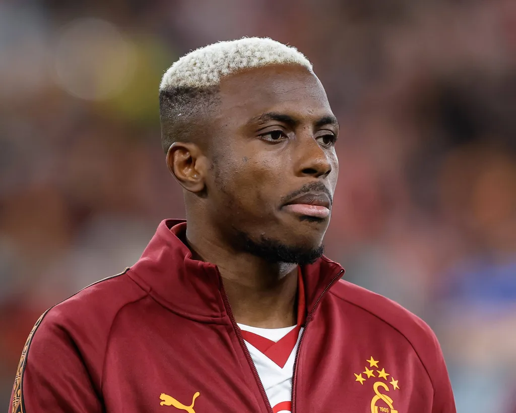 Victor Osimhen penyerang Galatasaray dan Timnas Nigeria dalam sesi latihan