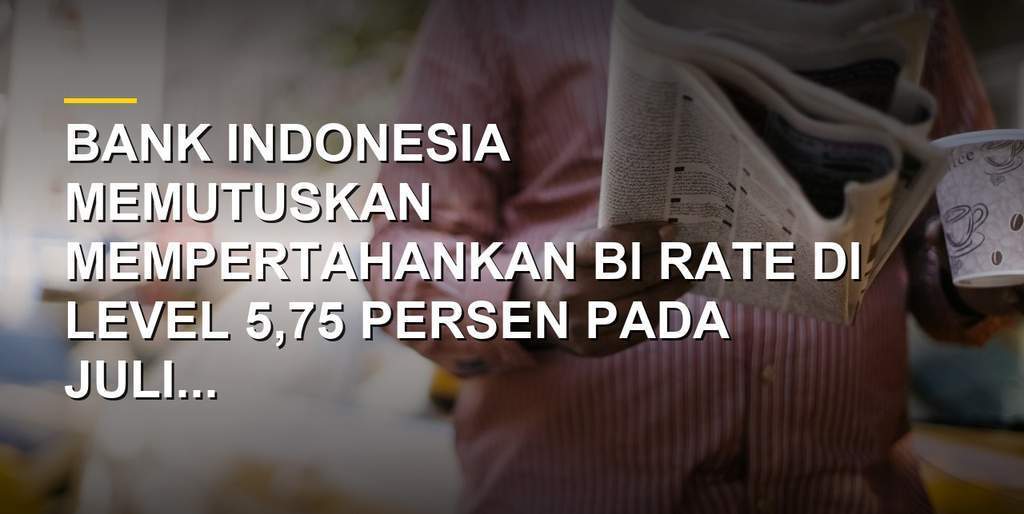 Gedung Bank Indonesia dan grafik BI Rate 5,75 persen