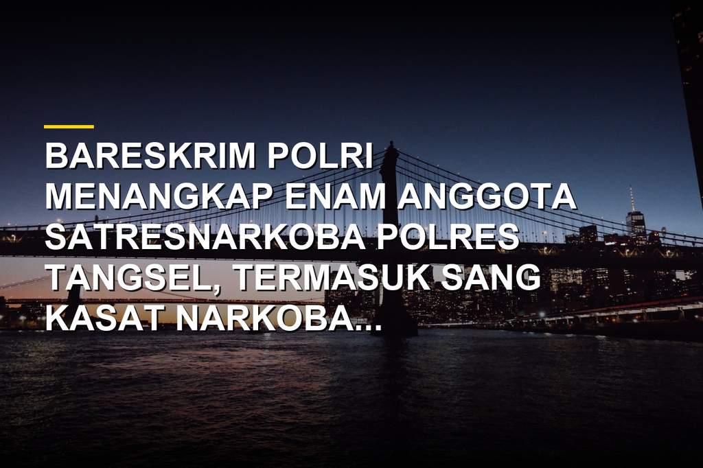 Gedung Bareskrim Polri dan logo kepolisian terkait penangkapan anggota Polres Tangsel