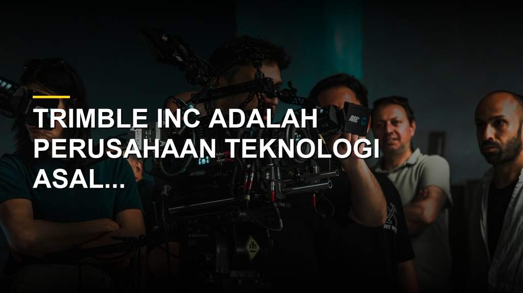 Gedung kantor dan logo perusahaan teknologi Trimble Inc di Amerika Serikat