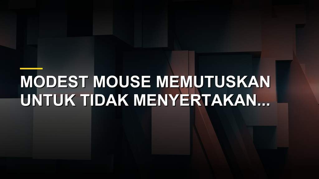 Gitaris Simon O'Connor dicoret dari tur Modest Mouse akibat tuduhan pesan tak senonoh