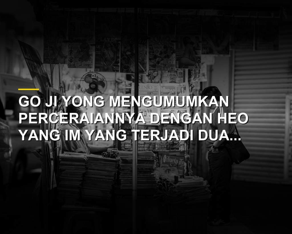 Go Ji Yong bagikan pernyataan resmi perceraian dengan Heo Yang Im di media sosial