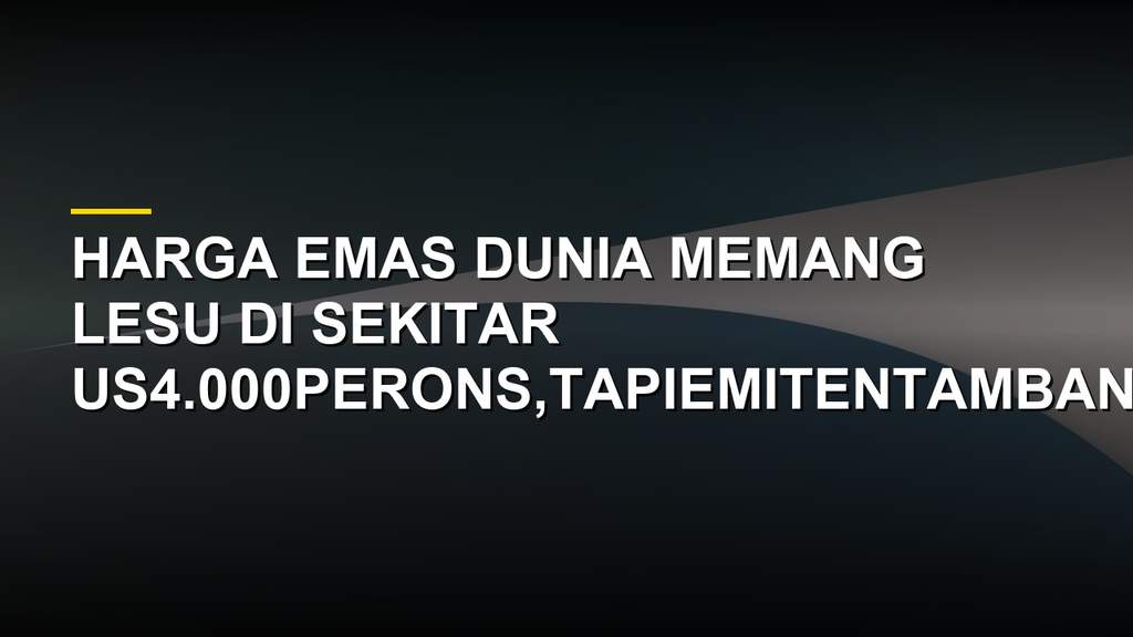 Grafik kinerja keuangan emiten tambang emas di tengah harga emas yang lesu