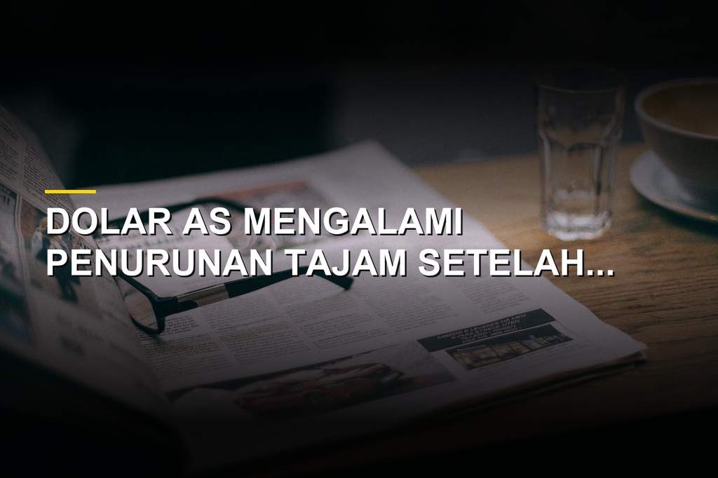 Grafik pergerakan nilai tukar dolar AS yang merosot tajam setelah pengumuman suku bunga The Fed