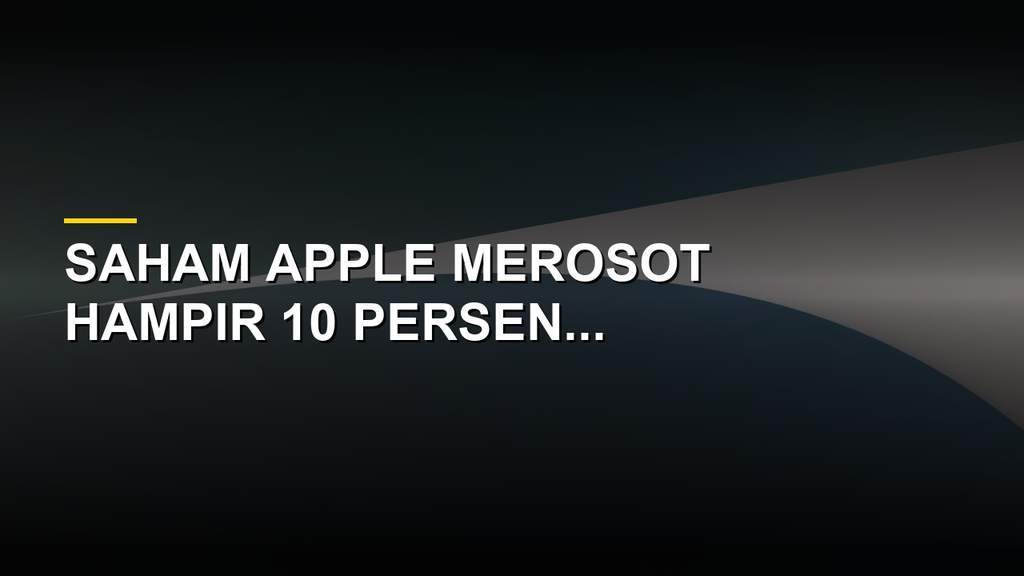 Grafik pergerakan saham Apple dan logo perusahaan teknologi