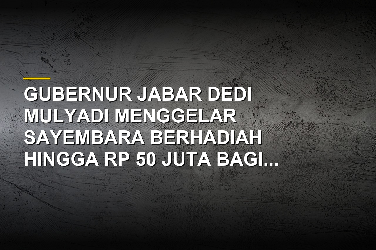 Gubernur Jabar Dedi Mulyadi saat mengumumkan sayembara tangkap begal berhadiah