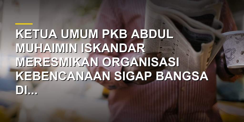 Gus Muhaimin saat meresmikan organisasi relawan bencana Sigap Bangsa di Pusdiklat BNPB Sentul