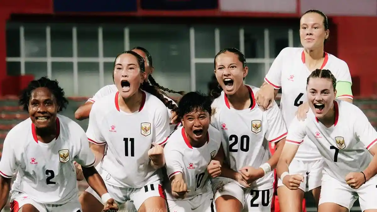 Pemain Timnas Putri Indonesia merayakan kemenangan di final Piala AFF Wanita 2026