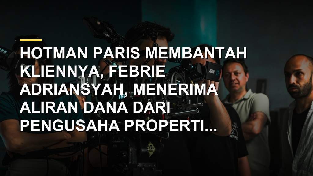 Hotman Paris memberikan keterangan pers terkait kasus Febrie Adriansyah dan Tan Kian