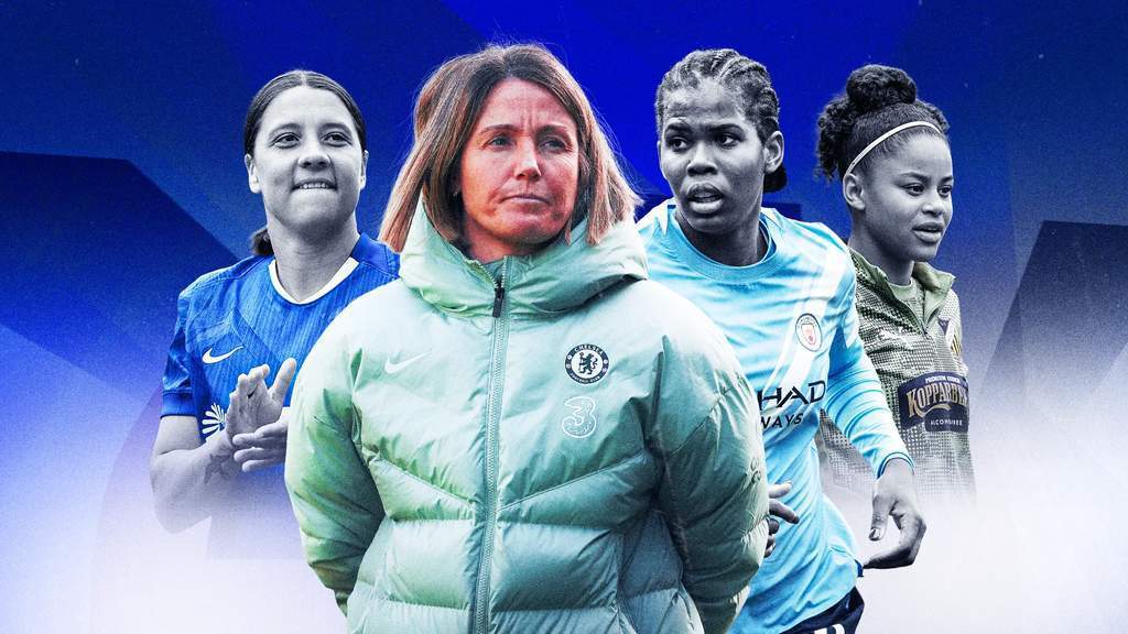 Pemain Chelsea Women merayakan gol di lapangan hijau