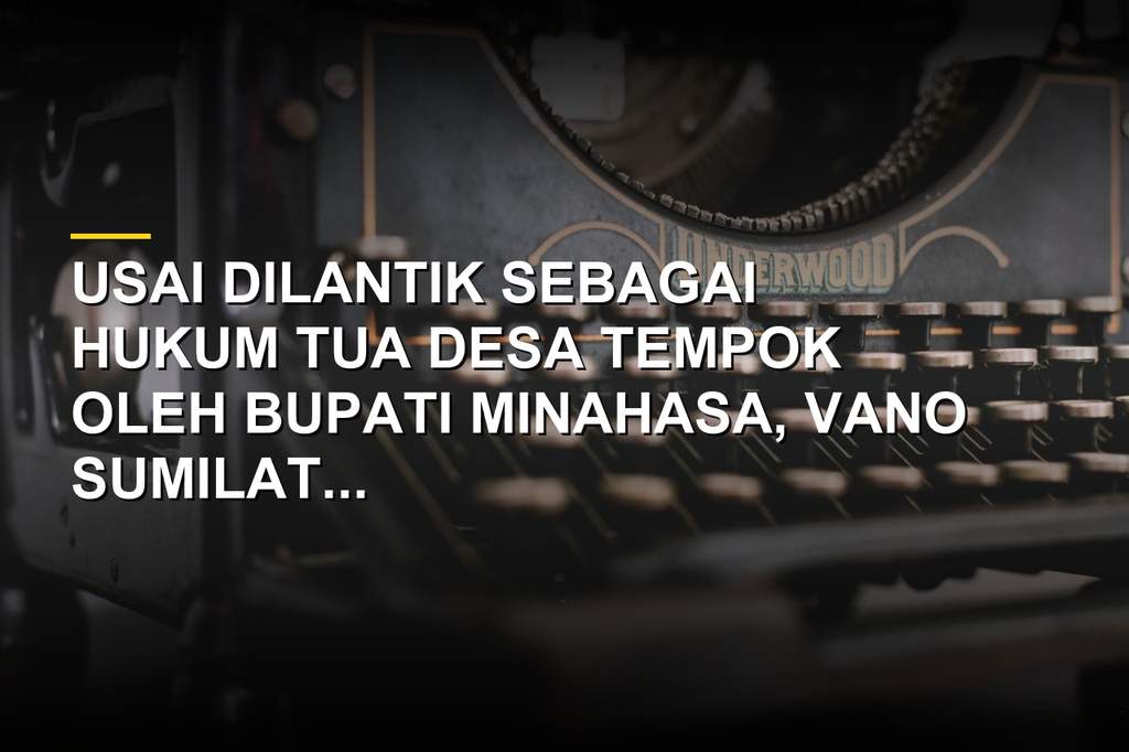 Hukum Tua Desa Tempok Vano Sumilat saat disambut warga usai pelantikan di Minahasa