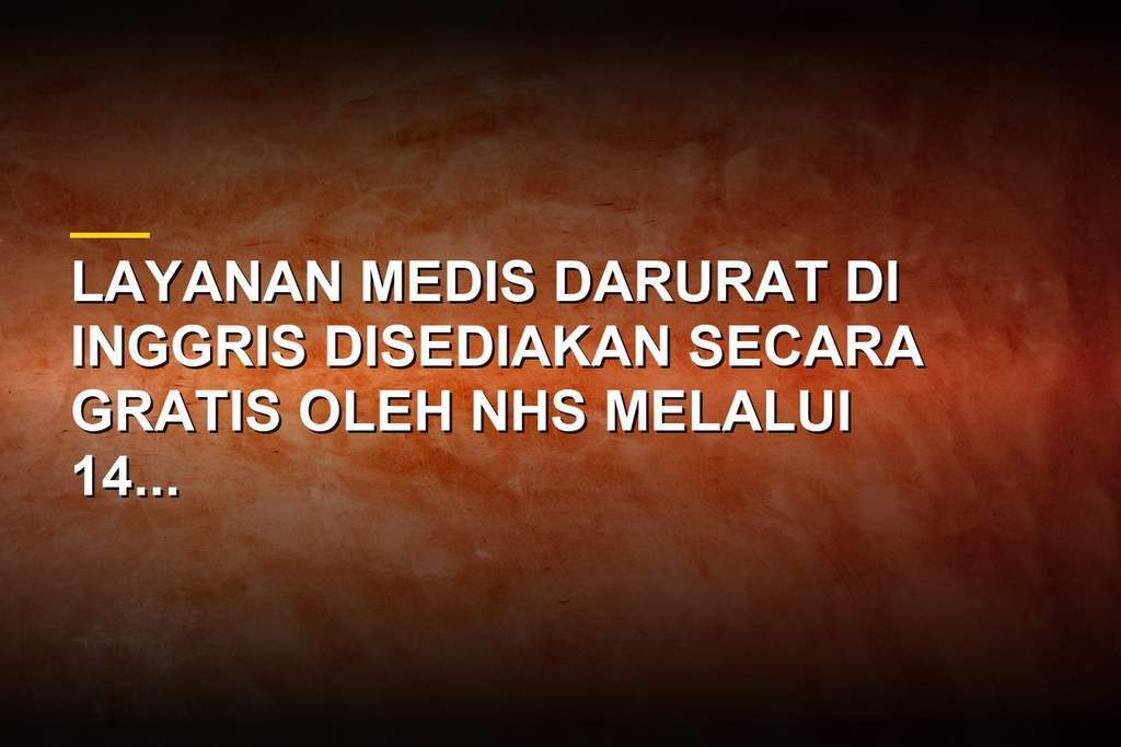 Ilustrasi ambulans NHS Inggris melaju dengan lampu darurat di jalan kota