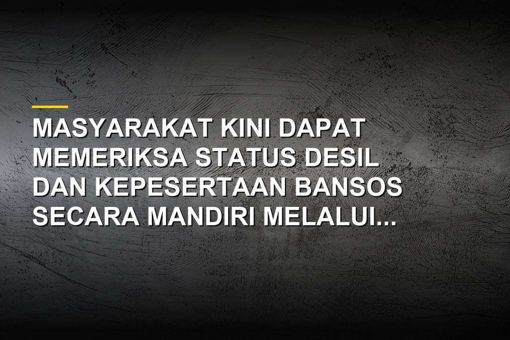 Ilustrasi cara cek desil bansos lewat HP di situs resmi Cek Bansos Kemensos
