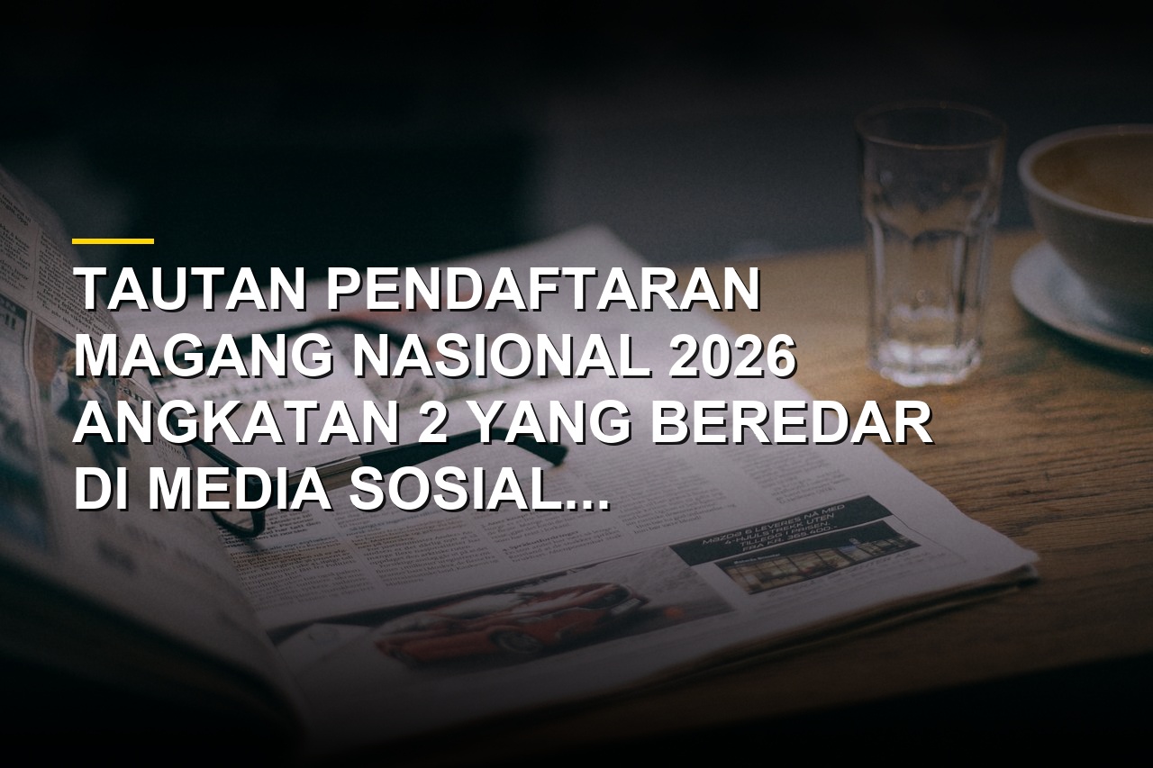 Ilustrasi cek fakta hoaks link pendaftaran Magang Nasional 2026 Angkatan 2 di media sosial