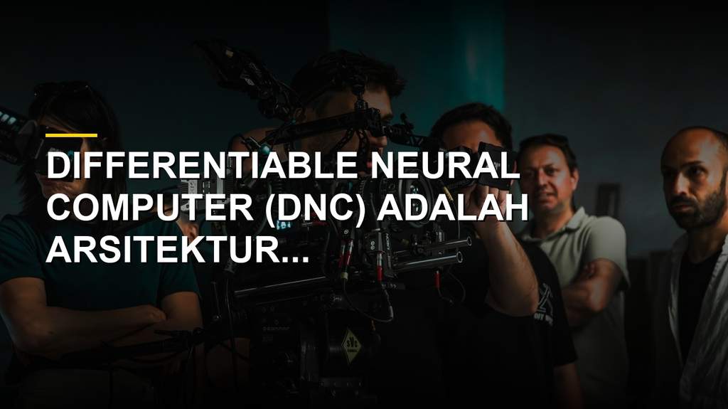 Ilustrasi diagram arsitektur Differentiable Neural Computer dalam kecerdasan buatan