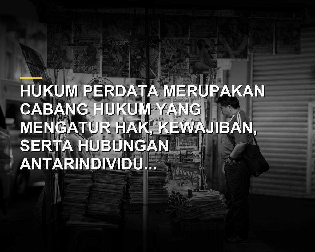 Ilustrasi dokumen hukum perdata dan palu sidang
